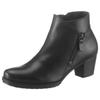 Ankleboots GABOR "Palma", Damen, Gr. 35, schwarz, Kalbsleder, unifarben, elegant, Schuhe, mit Zierreißverschluss an der Außenseite, G-Weite