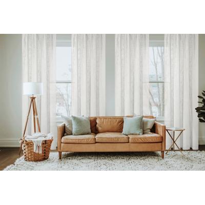 Vorhang HOME BASICS "SOFTY 2er Pack" Gr. 1, weiß (wollweiß), B:140cm H:160cm, Polyester, Gardinen, 2er Pack Kombibandschal SOFTY Uni Image