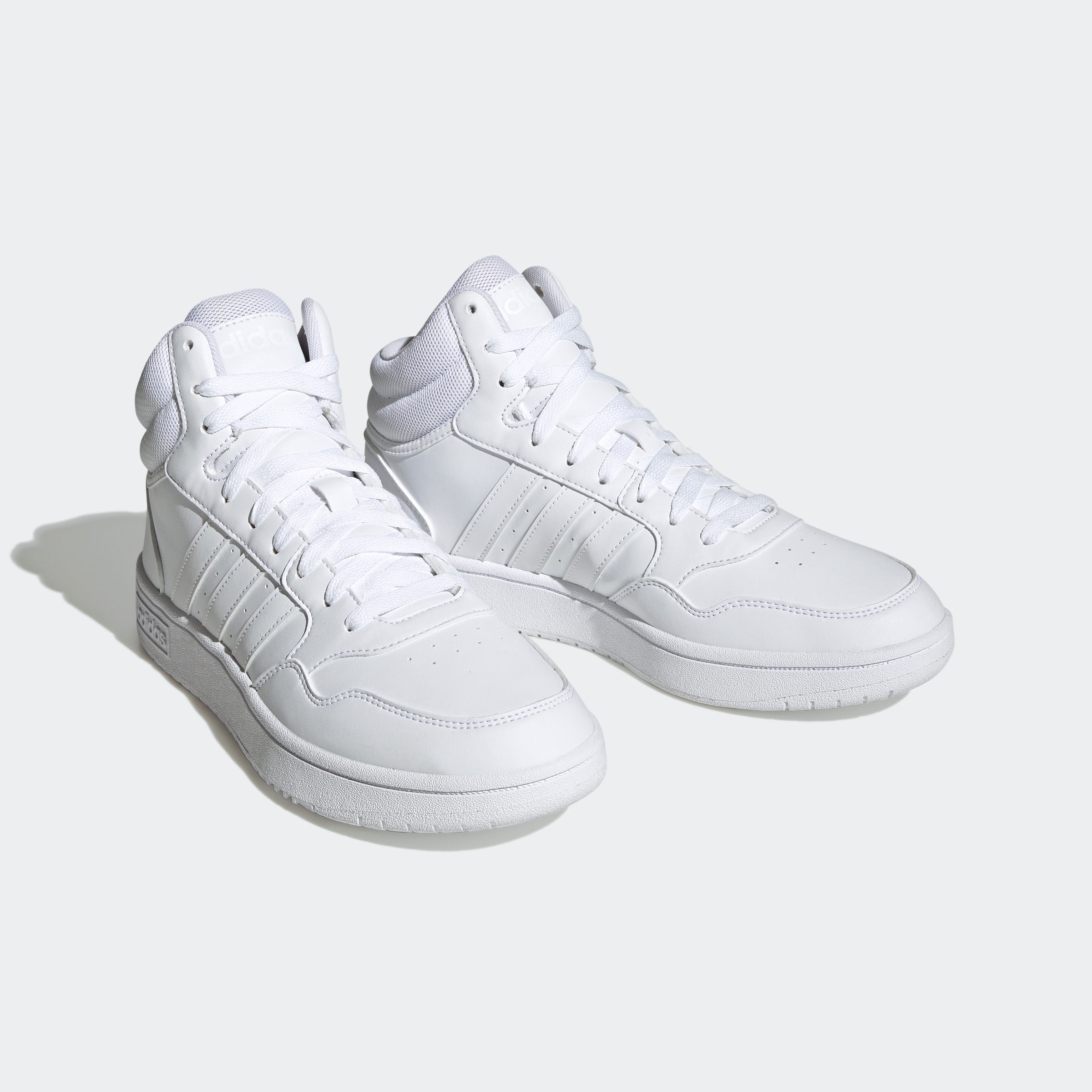 Sneaker ADIDAS SPORTSWEAR "HOOPS 3.0 MID LIFESTYLE BASKETBALL CLASSIC VINTAGE", Herren, Gr. 47, weiß (cloud weiß, cloud weiß, cloud weiß), Synthetik, Textil, Schuhe Sneaker