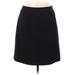 Eddie Bauer Casual Skirt: Black Solid Bottoms - Women's Size 8 Petite