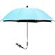 Universal Stroller Parasol, Anti Uv Parasol for Pram, Diameter 85cm, Fixing for Round or Oval Tube, Flexible and Orientable, with Clip for Stroller Wheelchair (Color : Gray, Size : 85cm) (Blue 75cm)