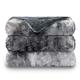 VOTOWN HOME Faux Fur Throw Blanket Queen Size, Luxury Fuzzy Warm Throw Large XL Blanket, Soft Cozy Fluffy Fur Blanket for Couch and Bed, 220 x 240 cm, Grey