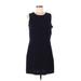 Maison Jules Casual Dress - A-Line: Blue Solid Dresses - Women's Size Medium