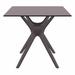 AllModern Farrah Plastic Dining Table Plastic in Brown | Outdoor Dining | Wayfair 94320D733DC54DA4A1004397A65514B7