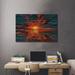 Red Barrel Studio® Adsila Sunset Explosion II On Wood by Ben Mulder Print Wood in Blue/Brown/Red | 18 H x 26 W x 1.5 D in | Wayfair