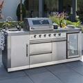 Norfolk Grills Absolute Pro 4 Burner Gas BBQ Outdoor Kitchen