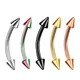 1/5Pcs Eyebrow Lip Piercing Banana Shape Lip Ring Stainless Steel Curved Barbell Stud Helix Navel