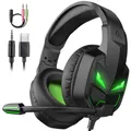 EKSA E7000 Wired Gaming Kopfhörer für PC/Xbox/PS4/PS5 mit Mikrofon Über-Ohr RGB Headset gamer 3 5mm