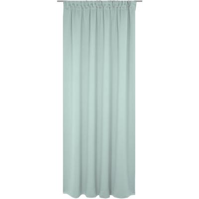 Vorhang WIRTH "Uni Collection", blau (helltürkis), B:142cm H:225cm, Baumwolle (Bio-Baumwolle), Gardinen, nach Maß Image