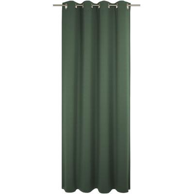 Vorhang WIRTH "Uni Collection", grün (oliv), B:142cm H:305cm, Baumwolle (Bio-Baumwolle), Gardinen, nach Maß Image