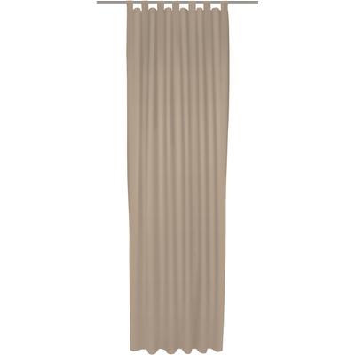 Vorhang WIRTH "Uni Collection", braun (hellbraun), B:142cm H:325cm, Baumwolle (Bio-Baumwolle), Gardinen, nach Maß Image