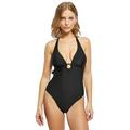 Urban Classics Damen Ladies Recycled Neckholder Swimsuit Badeanzug, Black, S