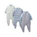 Gerber Baby Boy Organic Cotton Zip-up Sleep N Play Pajamas 3-Pack