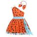 YDOJG Dresses For Girls Toddler Kids Caveman Dog Bones Historical Cavegirl Mesh Tulle Dress Princess Outfits For 6-12 Months