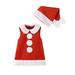 YDOJG Dresses For Girls Toddler Sleeveless Christmas Princess Dress Bowknot Hat Outfits For 6-12 Months