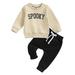 Xkwyshop Kids Baby Boys Outfits Set Long Sleeve Sweatshirt with Sweatpants 2pcs Fall Suit Halloween Clothes