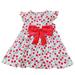 YDOJG Dresses For Girls Toddler Outfits Party Kids Baby Princess Bowknot Print Casual Fruit Dress Dress Skirt For 3-4 Years