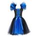 YDOJG Dresses For Girls Toddler Kids Baby Magnificent Witch Black Gown Fancy Dress Up Party Tulle Dresses For 8-9 Years