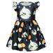 YDOJG Dresses For Girls Toddler Kids Fly Sleeve Cartoon Prints Princess Dress For 7-8 Years