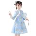 YDOJG Dresses For Girls Toddler Kids Baby Children Fairy Hanfu Dresses For Chinese Calendar New Year Lined Warm Princess Dresses Embroidery Tang Suit Performance s For 6-7 Years