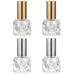 4pcs Refillable Crystal Glass Atomizer 10ml Empty Fine Mist Spray Perfume Bottle