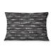 TIE-DYE STRIPE CHARCOAL Lumbar Pillow By Jenny Lund