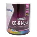 Smartbuy 100 Pack Digital Audio CD-R Music 52X 700MB/80Min White Inkjet Hub Printable Blank Recordable Disc