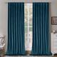 BGment Teal Velvet Curtains 90 Inches for Bedroom, Thermal Insulated Room Darkening Curtains Sound Reduce Drapes with Back Tab and Rod Pocket for Living Room, Set of 2 Panels, 52 x 90 Inch