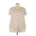 INC International Concepts Short Sleeve Top Gold Print Tops - Women's Size 3X