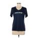 Reebok Active T-Shirt: Blue Graphic Activewear - Women's Size Medium