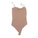 Abercrombie & Fitch Bodysuit: Tan Solid Tops - Women's Size 2X-Small