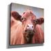 Gracie Oaks Beth The Brown Cow by Lori Deiter Canvas, Solid Wood in Gray | 37 H x 37 W x 1.5 D in | Wayfair 7D0CBE49AB614087AC2E3066489CFD7B