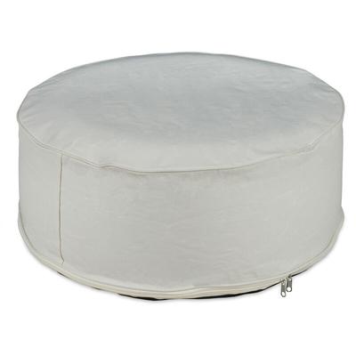 Relaxdays - Aufblasbarer Hocker, Outdoor Pouf für Garten, Balkon, Camping, Sitzhocker rund, HxD: Image