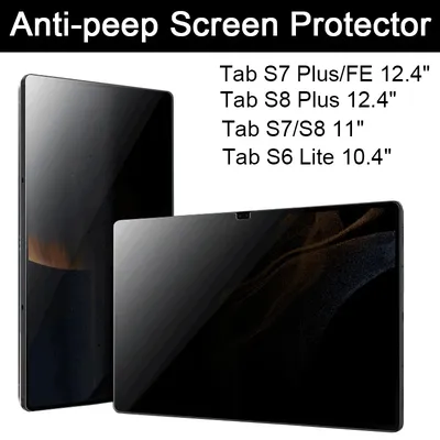 For Samung Galaxy Tab A8 10.5'' Privacy Screen Protector S7 11 S6 Lite 10.4 S7+ S8 Plus 12.4 S8