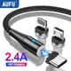 AUFU LED Magnetic USB Charging Cable USB Type C Phone Cable Magnet Phone Charger Micro USB For