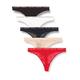 Tommy Hilfiger Damen Strings Thong 5 Pack Gifting Tangas, Mehrfarbig (Des/White/Primary Red/Black/Misty), XL