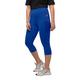 Ulla Popken Damen 3/4-Leggings, wadenlang, High Waist, schnelltrocknend Leggings, Royalblau, 58-60