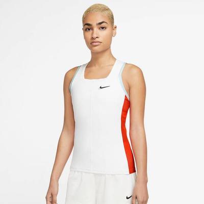 NIKE Damen Shirt W NKCT DF SLAM TANK NY, Größe M in WHITE/TEAM ORANGE/GLACIER BLUE