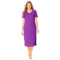 Plus Size Women's Ribbed Sleepshirt by Woman Within in Fresh Berry (Size 1X)