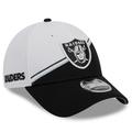 Men's New Era White/Black Las Vegas Raiders 2023 Sideline 9FORTY Adjustable Hat
