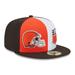 Men's New Era Orange/Brown Cleveland Browns 2023 Sideline 59FIFTY Fitted Hat