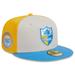 Men's New Era Cream/Powder Blue Los Angeles Chargers 2023 Sideline Historic 59FIFTY Fitted Hat