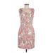 Jones New York Casual Dress - Sheath: Pink Damask Dresses - Women's Size 6