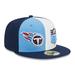 Men's New Era Light Blue/Navy Tennessee Titans 2023 Sideline 59FIFTY Fitted Hat