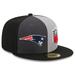 Men's New Era Gray/Black England Patriots 2023 Sideline 59FIFTY Fitted Hat