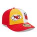 Men's New Era Gold/Red Kansas City Chiefs 2023 Sideline Low Profile 59FIFTY Fitted Hat