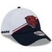 Men's New Era White/Navy Chicago Bears 2023 Sideline 39THIRTY Flex Hat