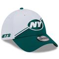 Men's New Era White/Green York Jets 2023 Sideline 39THIRTY Flex Hat