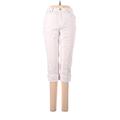 Gloria Vanderbilt Jeans - Mid/Reg Rise Straight Leg Cropped: White Bottoms - Women's Size 6 - Ivory Wash