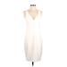 Moda International Casual Dress - Sheath: White Solid Dresses - Women's Size Small